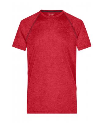Homme T-shirt technique homme Rouge-mélange/titane 8465