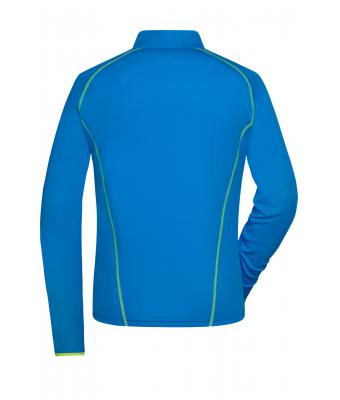 Ladies Ladies' Sports Shirt Long-Sleeved Bright-blue/bright-yellow 8466