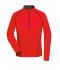 Ladies Ladies' Sports Shirt Long-Sleeved Bright-orange/black 8466