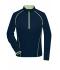 Dames Ladies' Sports Shirt Long-Sleeved Navy/felgeel 8466