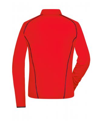 Dames Ladies' Sports Shirt Long-Sleeved Feloranje/zwart 8466