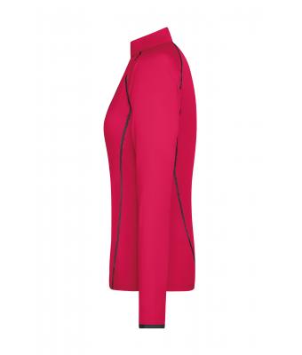 Ladies Ladies' Sports Shirt Long-Sleeved Bright-pink/titan 8466