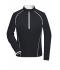 Damen Ladies' Sports Shirt Long-Sleeved Black/white 8466