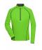 Damen Ladies' Sports Shirt Long-Sleeved Bright-green/black 8466
