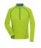 Damen Ladies' Sports Shirt Long-Sleeved Bright-yellow/bright-blue 8466