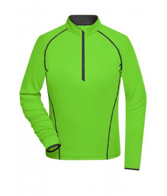 Ladies Ladies' Sports Shirt Longsleeve Bright-green/black 8466
