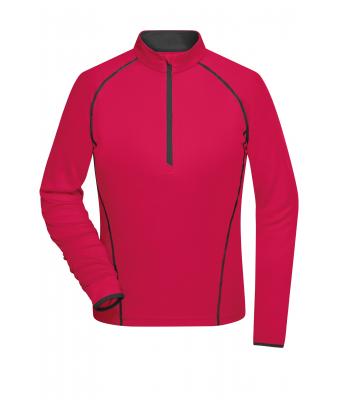 Ladies Ladies' Sports Shirt Longsleeve Bright-pink/titan 8466