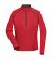 Ladies Ladies' Sports Shirt Longsleeve Red-melange/titan 8466