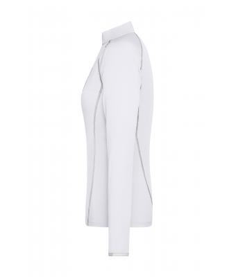 Femme T-shirt technique femme manches longues Blanc/argent 8466