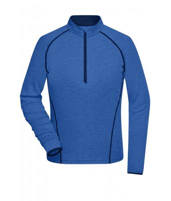 Femme T-shirt technique femme manches longues Bleu-mélange/marine 8466