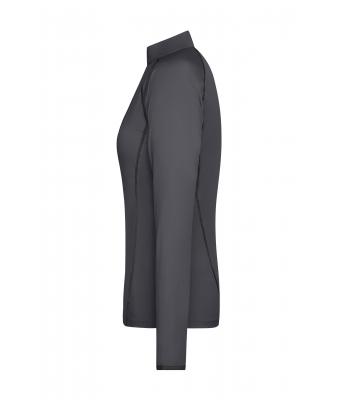 Femme T-shirt technique femme manches longues Titane/noir 8466