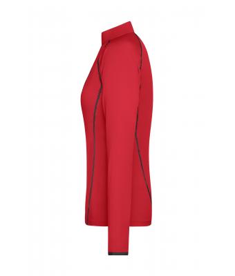 Femme T-shirt technique femme manches longues Rouge/noir 8466