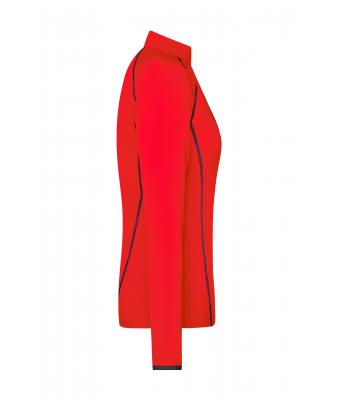 Femme T-shirt technique femme manches longues Orange-vif/noir 8466