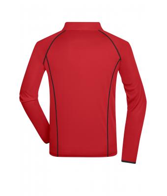 Men Men's Sports Shirt Long-Sleeved Red/black 8467