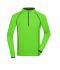 Heren Men's Sports Shirt Long-Sleeved Felgroen/zwart 8467