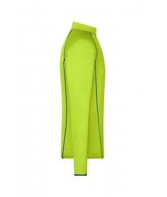 Heren Men's Sports Shirt Long-Sleeved Felgeel/felblauw 8467