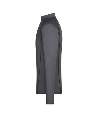 Heren Men's Sports Shirt Long-Sleeved Titan/zwart 8467