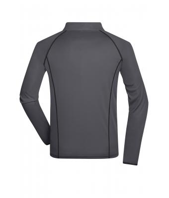 Heren Men's Sports Shirt Long-Sleeved Titan/zwart 8467