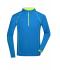 Heren Men's Sports Shirt Long-Sleeved Felblauw/felgeel 8467