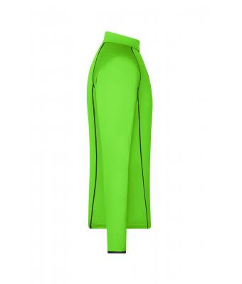 Heren Men's Sports Shirt Long-Sleeved Felgroen/zwart 8467