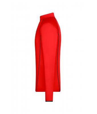 Heren Men's Sports Shirt Long-Sleeved Feloranje/zwart 8467