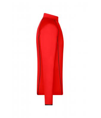 Heren Men's Sports Shirt Long-Sleeved Feloranje/zwart 8467