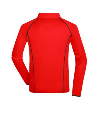 Heren Men's Sports Shirt Long-Sleeved Feloranje/zwart 8467