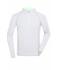 Men Men's Sports Shirt Long-Sleeved White/bright-green 8467
