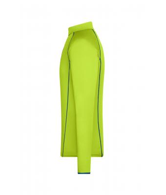 Men Men's Sports Shirt Long-Sleeved Bright-yellow/bright-blue 8467