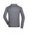Heren Men's Sports Shirt Long-Sleeved Zwart-melange/zwart 8467