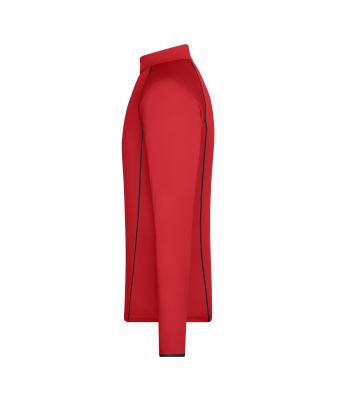 Heren Men's Sports Shirt Long-Sleeved Rood/zwart 8467
