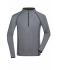 Herren Men's Sports Shirt Longsleeve Black-melange/black 8467