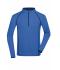 Herren Men's Sports Shirt Longsleeve Blue-melange/navy 8467