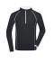 Men Men's Sports Shirt Longsleeve Black/white 8467
