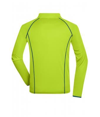 Homme T-shirt technique homme manches longues Jaune-vif/bleu-vif 8467