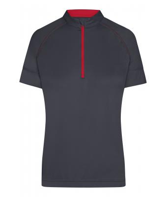 Ladies Ladies' Bike-T Half Zip Titan/tomato 8470