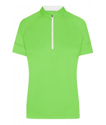 Dames Ladies' Bike-T Half Zip Felgroen/wit 8470