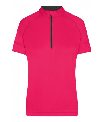 Damen Ladies' Bike-T Half Zip Bright-pink/titan 8470