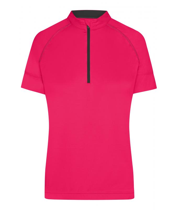 Ladies Ladies' Bike-T Half Zip Bright-pink/titan 8470