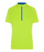 Ladies Ladies' Bike-T Half Zip Bright-yellow/bright-blue 8470