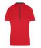 Dames Ladies' Bike-T Half Zip Tomaat/zwart 8470