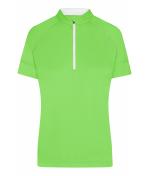 Dames Ladies' Bike-T Half Zip Felgroen/wit 8470