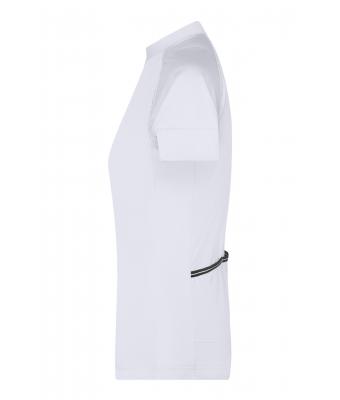 Dames Ladies' Bike-T Half Zip Wit/zwart 8470