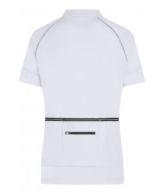 Dames Ladies' Bike-T Half Zip Wit/zwart 8470