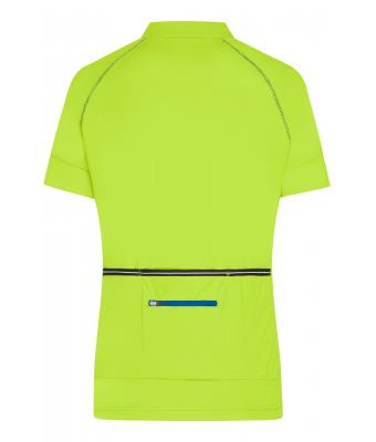 Femme Maillot cycliste femme 1/2 zip Jaune-vif/bleu-vif 8470