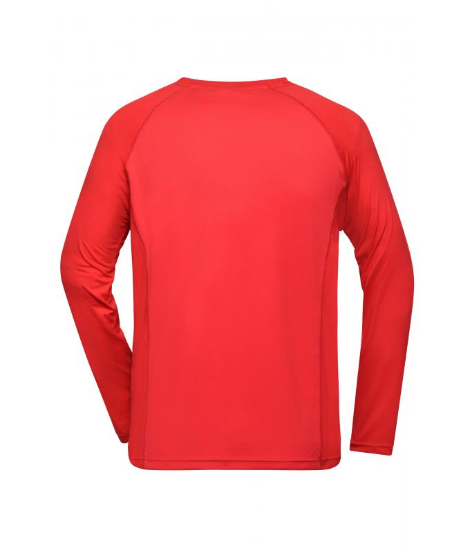 Men Men's Sports Shirt Long-Sleeved RCS Bright-red 10241