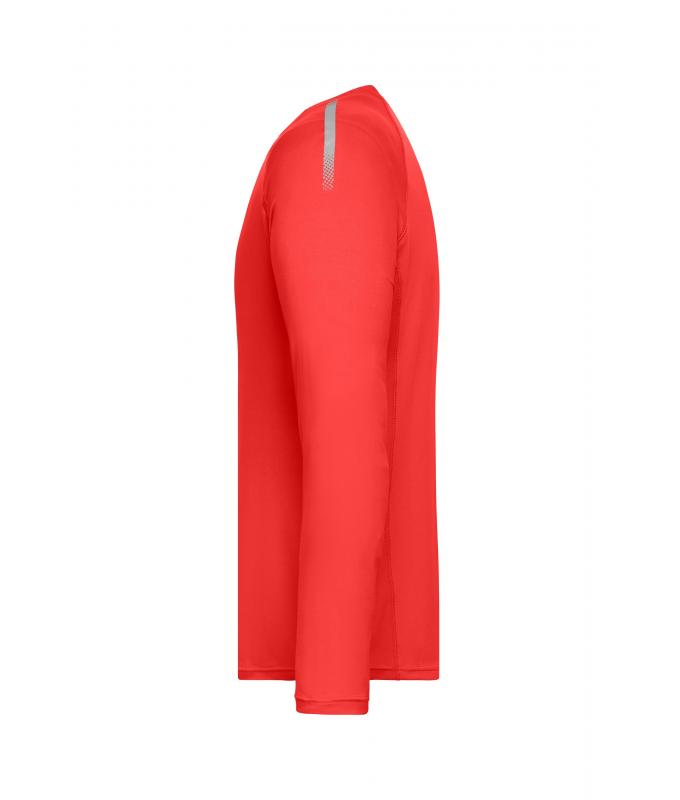 Herren Men's Sports Shirt Long-Sleeved RCS Bright-red 10241