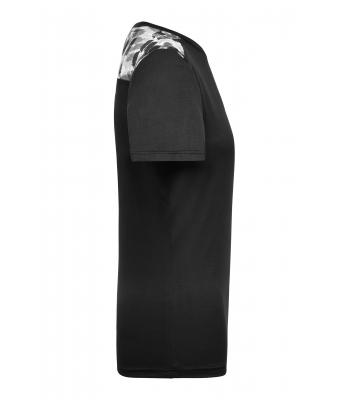Dames Ladies' Sports Shirt Zwart/zwart-grijs-bedrukt 10242