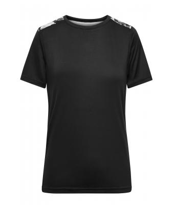 Dames Ladies' Sports Shirt Zwart/zwart-grijs-bedrukt 10242