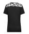 Femme T-shirt sport femme Noir/imprimé-en-noir 10242